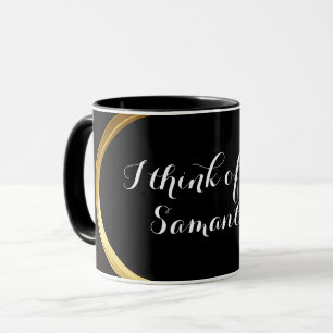 Golden Frame - Oval Shape 5 + your text Mug