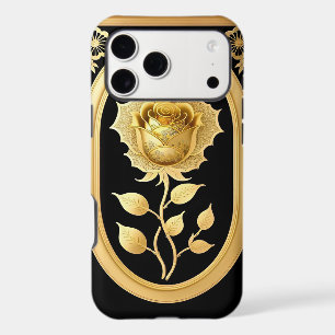Golden Framed Rose Decorative Artwork