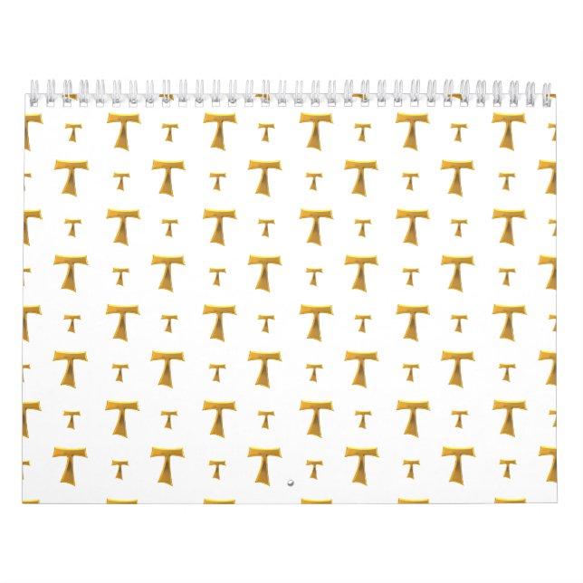 Golden Franciscan Tau Cross Calendar (Cover)