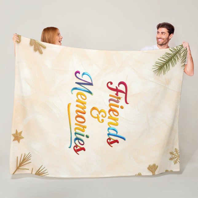 "Golden Friendship Moments" Fleece Blanket (In Situ)