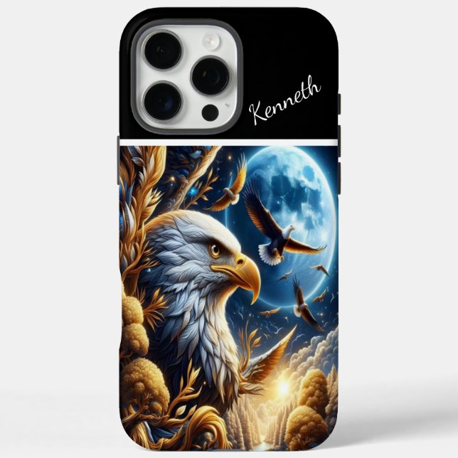 Golden Full Moon Hangs In The Sky Case-Mate iPhone Case (Back)