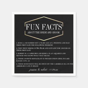 Golden Fun Facts Personalised Paper Napkins