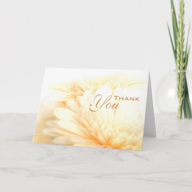 Golden Funeral Sympathy Thank You Card (Front)