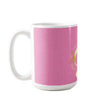 Golden G clef on Pink Mug
