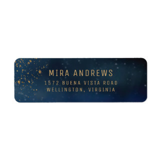 Golden Galaxy Return Address Label