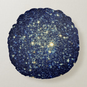 Golden Galaxy Stars Pillow