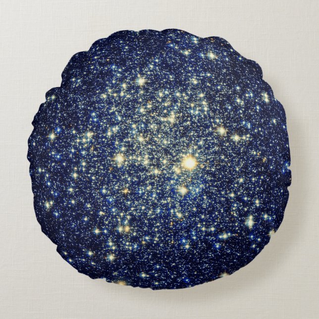 Golden Galaxy Stars Pillow (Front)