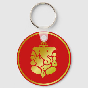 Golden Ganesha Key Ring