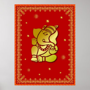 Golden Ganesha Poster