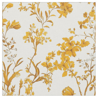 Golden Garden Toile Fabric