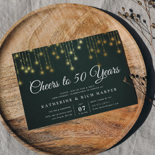 Golden Garland   Any Year Anniversary Party Invitation