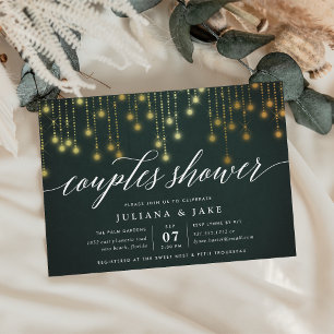 Golden Garland Couples Shower Invitation