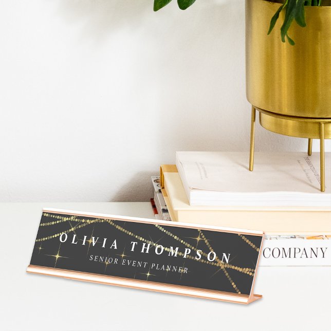 Golden Garland Desk Name Plate (Creator Uploaded)