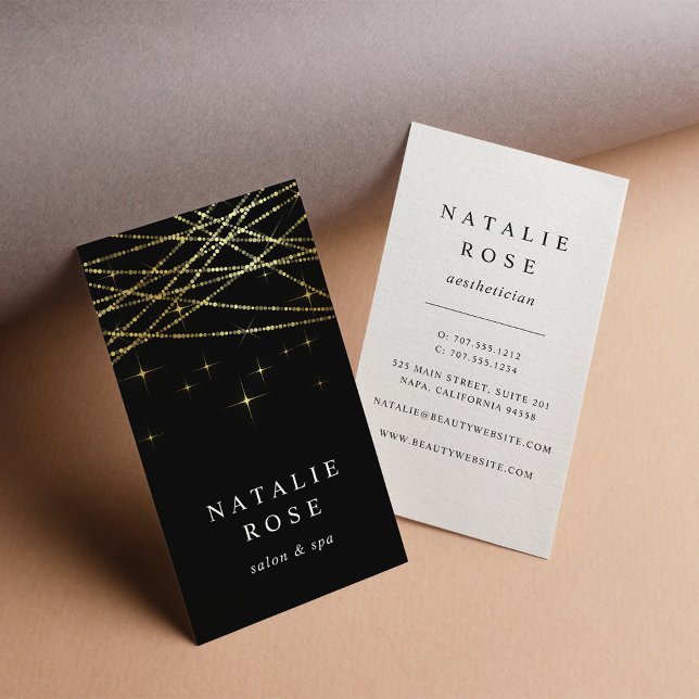 Golden Garland Vertical Business Card (Creator Uploaded)