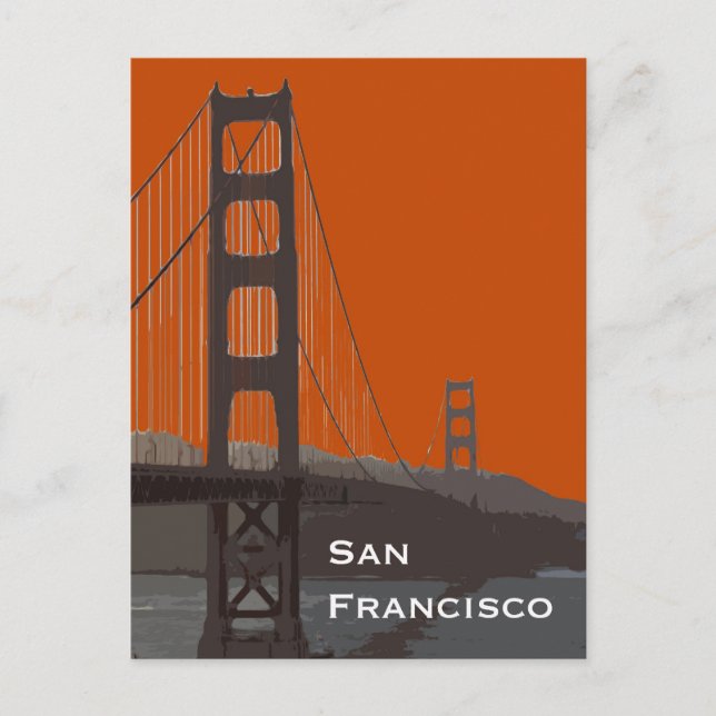 Golden Gate Abstract Postcard (Front)