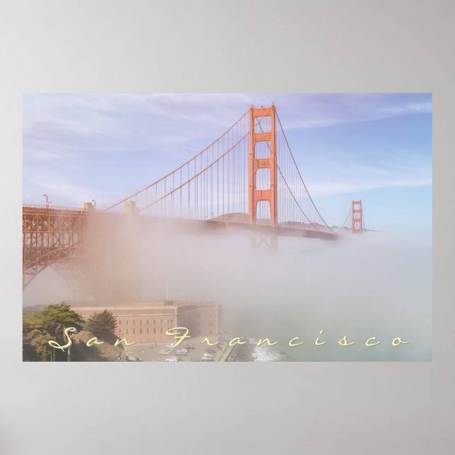 Golden Gate and Fog Poster (Front)