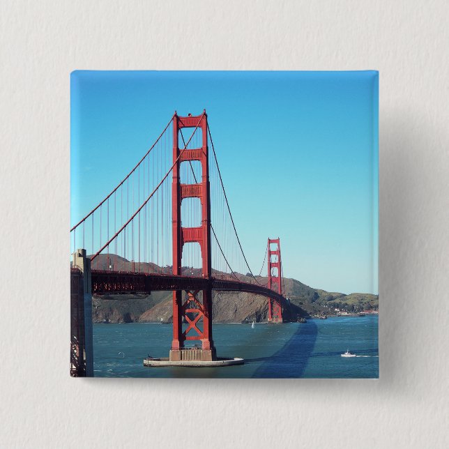 Golden Gate Bridge 15 Cm Square Badge (Front)