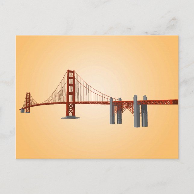 Golden Gate Bridge: 3D Model: Postcard (Front)