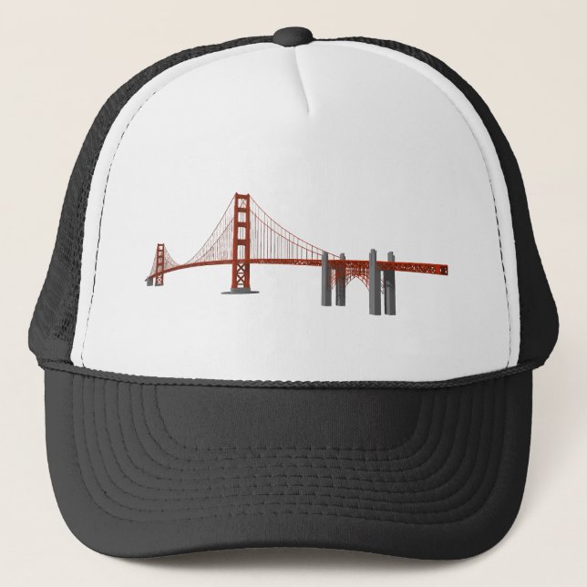 Golden Gate Bridge: 3D Model: Trucker Hat (Front)