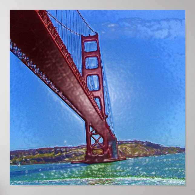 Golden Gate Bridge 3D Poster (Front)