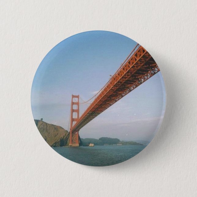 Golden Gate Bridge 6 Cm Round Badge (Front)