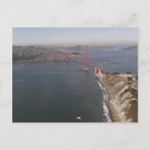Golden Gate Bridge Aerial Photo Postcard