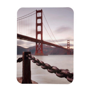 Golden Gate Bridge against mountains Magnet