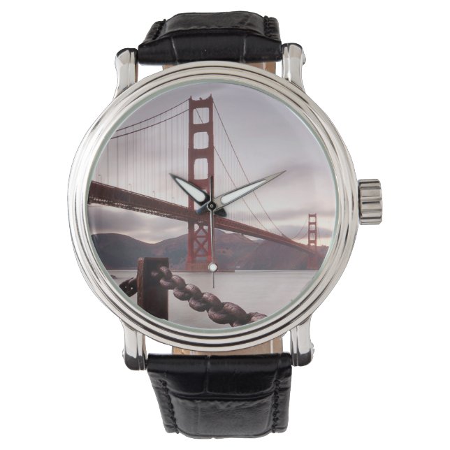 Golden Gate Bridge against mountains Watch (Front)