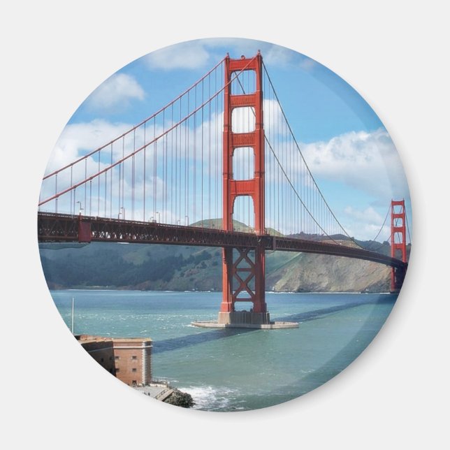 Golden Gate Bridge And Fort Point In San Francisco Magnet (Front)