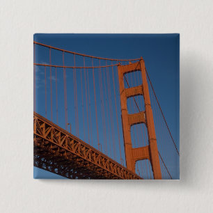 Golden Gate Bridge as viewed from Fort Point 15 Cm Square Badge