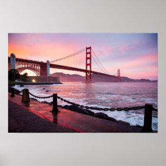 Golden Gate Bridge at Dusk Poster