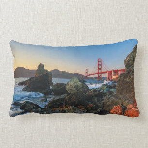 Golden Gate Bridge at Dusk San Francisco Lumbar Cushion