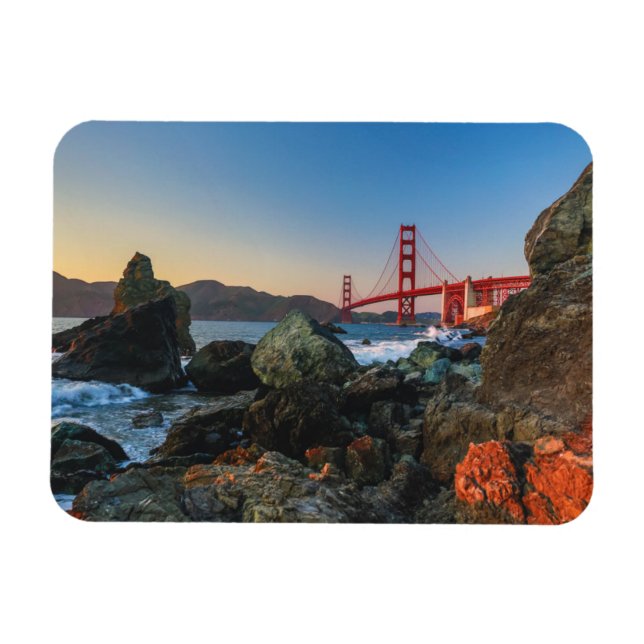 Golden Gate Bridge at Dusk | San Francisco Magnet (Horizontal)