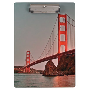 Golden Gate Bridge at Sun Down Clipboard