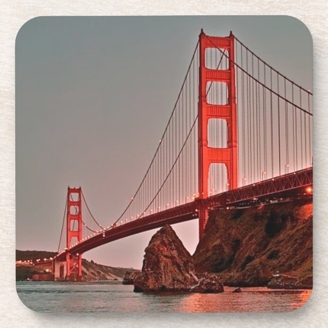 Golden Gate Bridge at Sun Down Coaster (Front)
