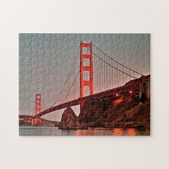Golden Gate Bridge at Sun Down Jigsaw Puzzle (Horizontal)