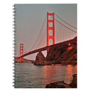 Golden Gate Bridge at Sun Down Notebook