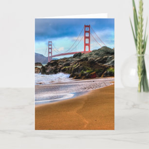 Golden Gate Bridge at sunset Card