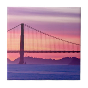 Golden Gate Bridge at Sunset Ceramic Tile
