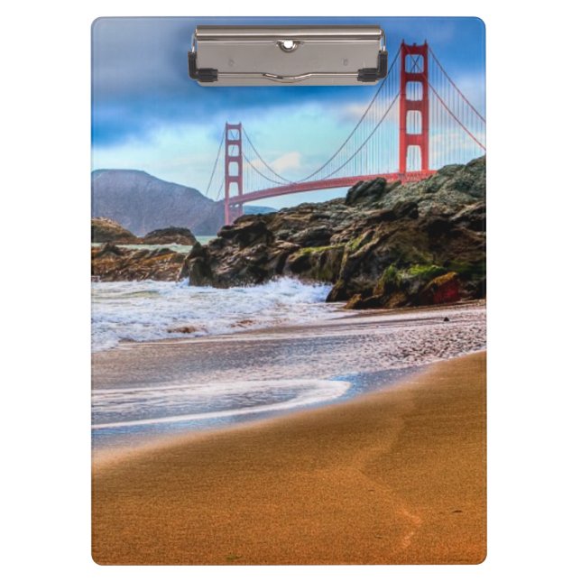 Golden Gate Bridge at sunset Clipboard (Front)