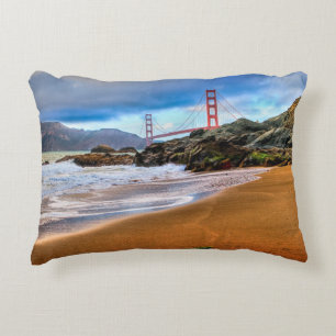 Golden Gate Bridge at sunset Decorative Cushion