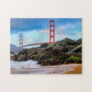 Golden Gate Bridge at sunset Jigsaw Puzzle