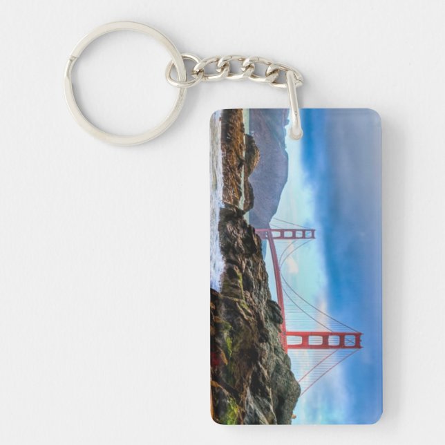 Golden Gate Bridge at sunset Key Ring (Front)