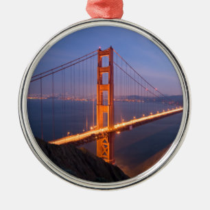 Golden Gate Bridge at Sunset Metal Ornament