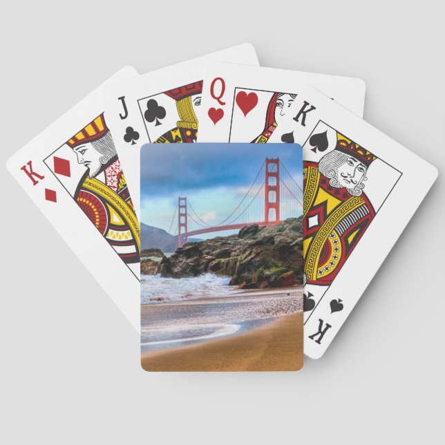 Golden Gate Bridge at sunset Playing Cards (Back)