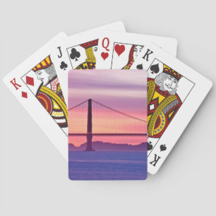 Golden Gate Bridge at Sunset Playing Cards