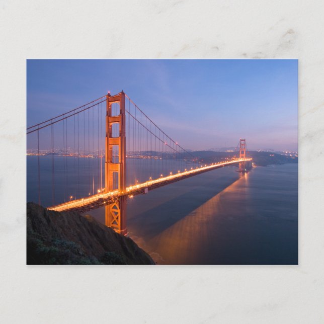 Golden Gate Bridge at Sunset Postcard (Front)