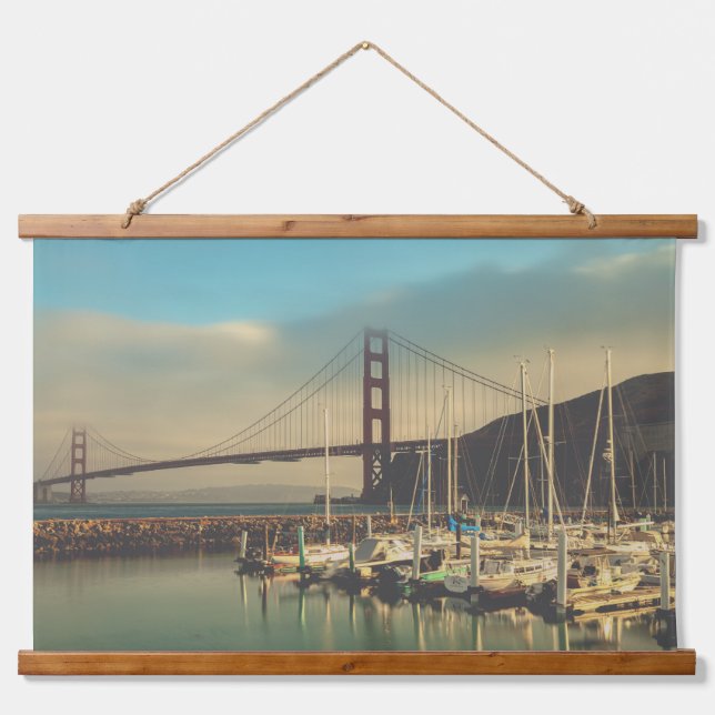 Golden Gate Bridge at the Marina Sausalito  Hanging Tapestry (Front)