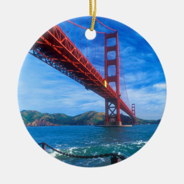 Golden Gate Bridge, California Ceramic Ornament (Front)