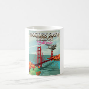 Golden Gate Bridge California travel cartoon Coffee Mug